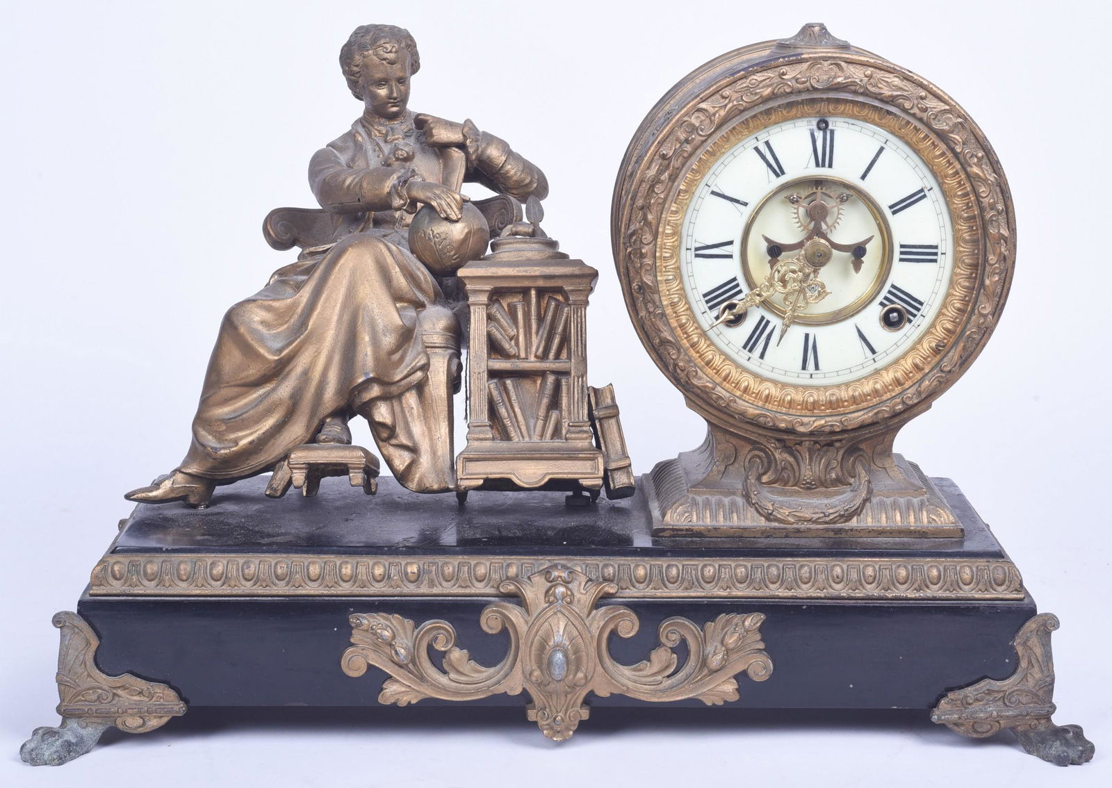 Ansonia figural mantle clock (1 of 7)