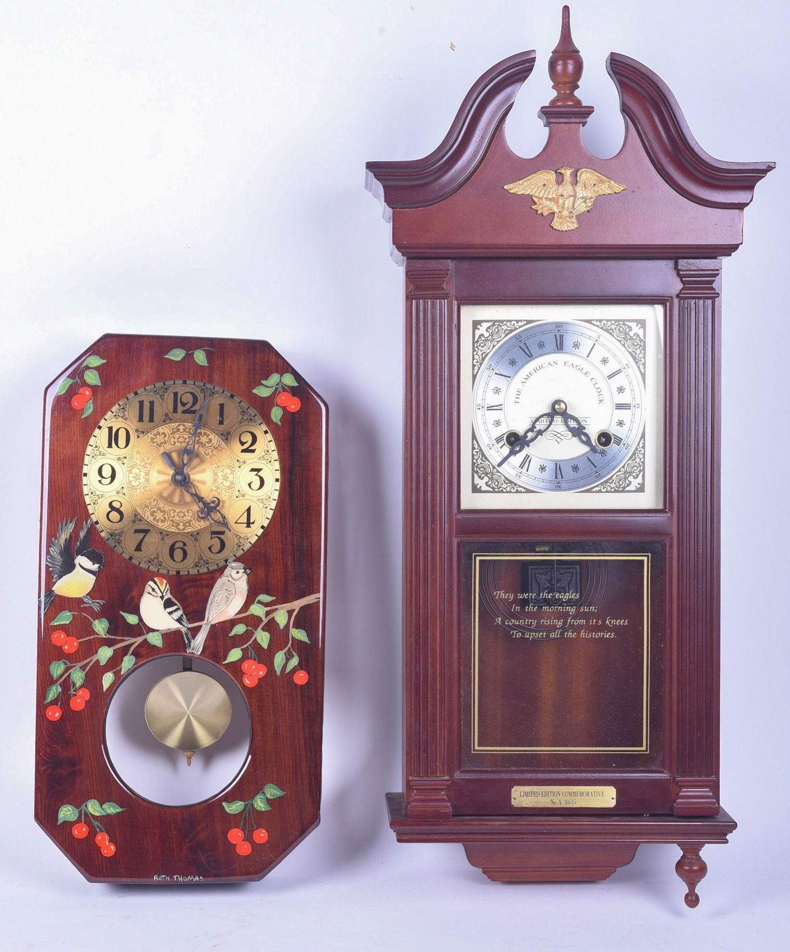 Mahogany American Eagle LE Wall Clock (1 of 12)