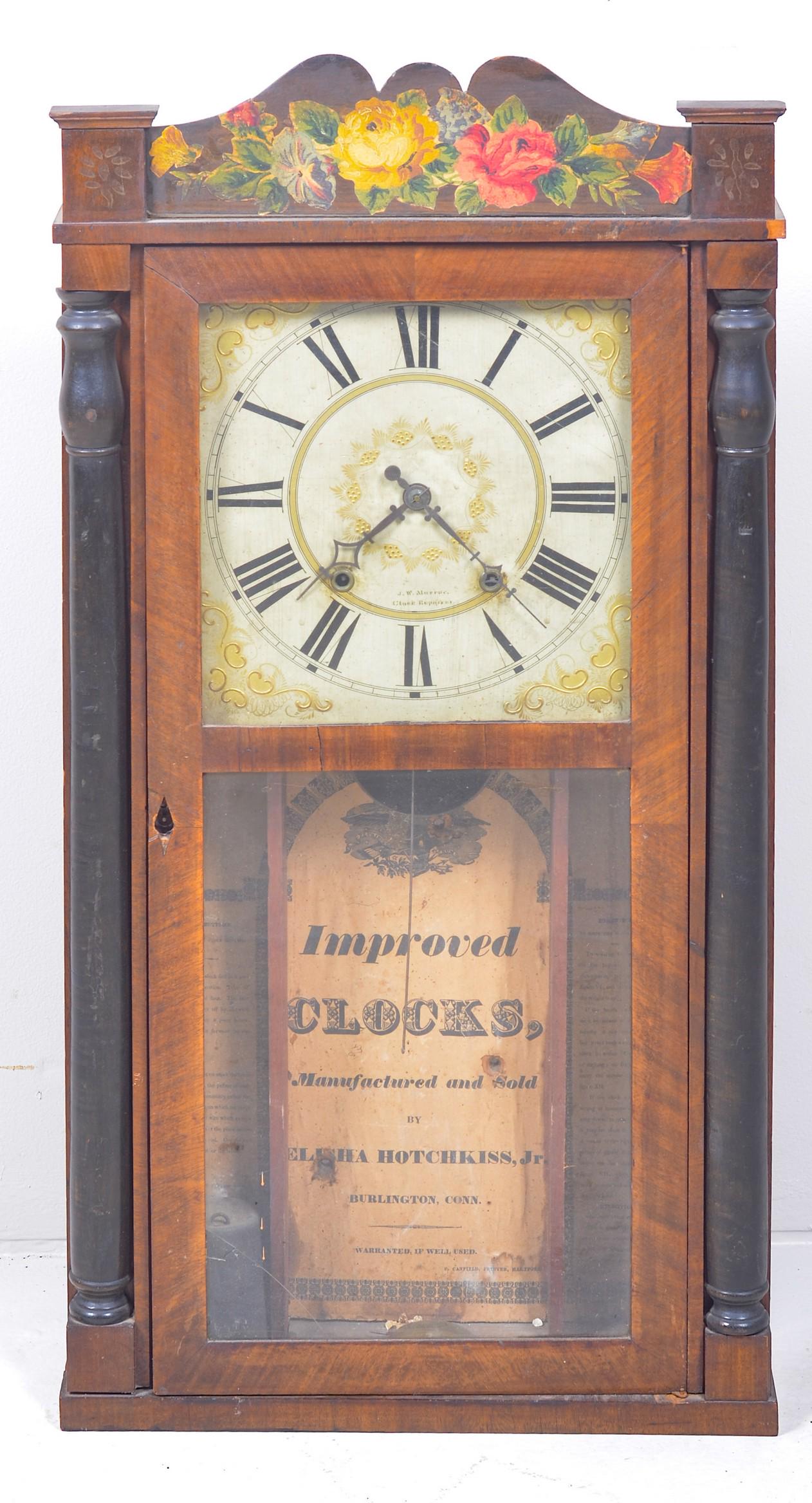 Elisha Hotchkiss Jr column shelf clock (1 of 4)