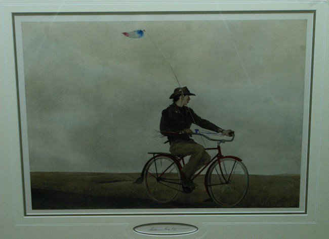 Andrew Newell Wyeth, N.A., Chadds Ford, Pennsylvan: Andrew Newell Wyeth, N.A., Chadds Ford, Pennsylvania/Maine, 1917-2009, "Young America", signed collotype from the portfolio of ten color collotypes titled "Ten Color Reproductions of Paintings by Andr