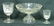 121: 3 pcs Lincoln Drape flint pattern glass, 8 1/2" co