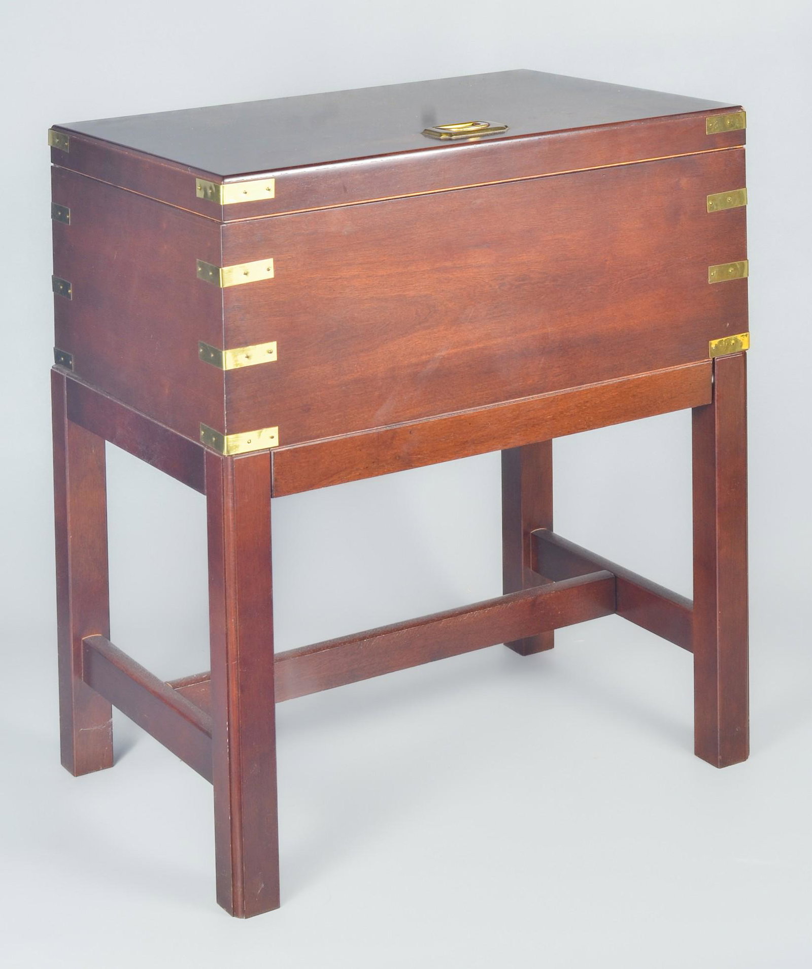 Mahogany campaign style silver chest (1 of 5)
