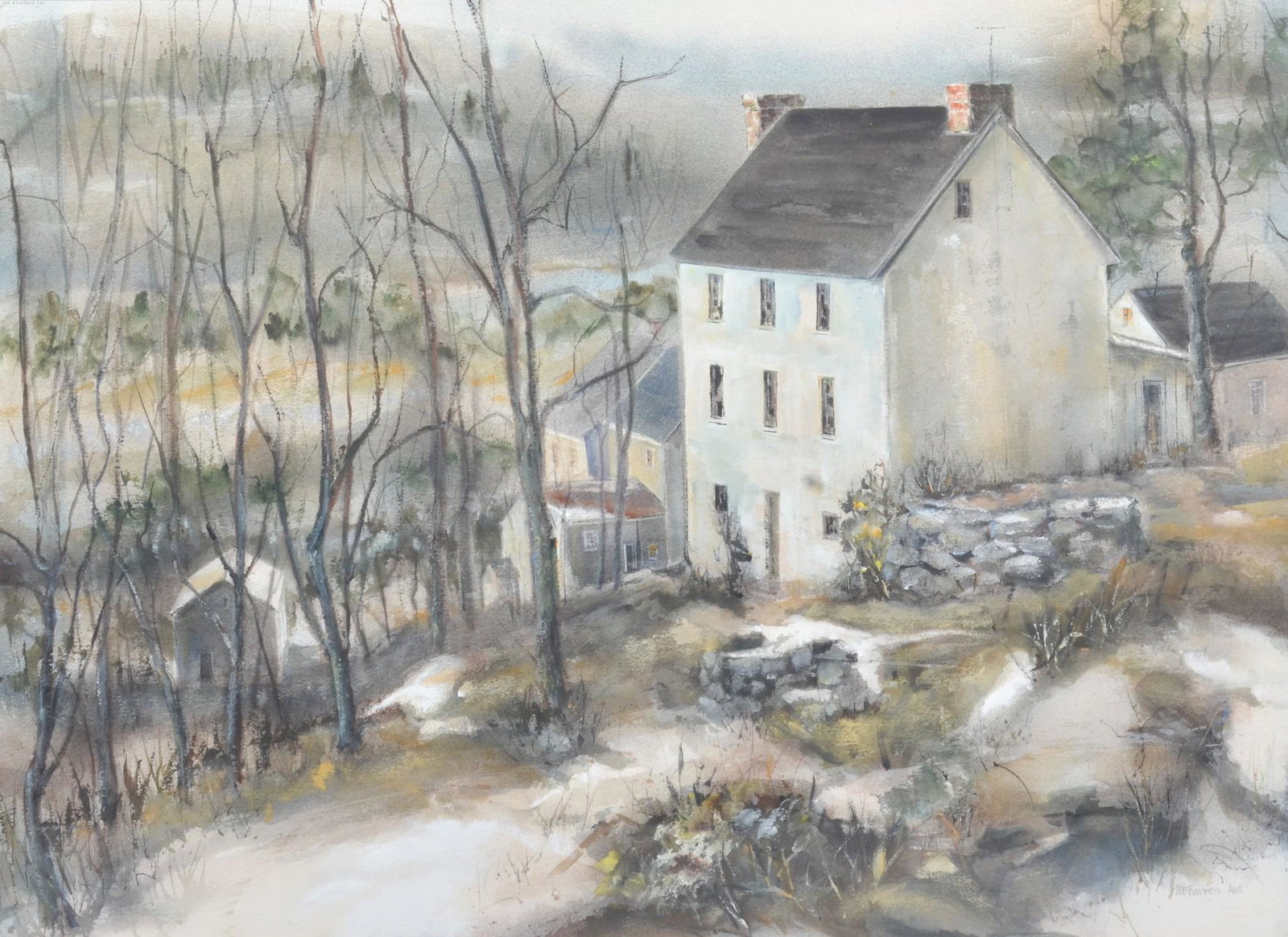 Grace McFerrin Painting Winter Landscape (1 of 4)