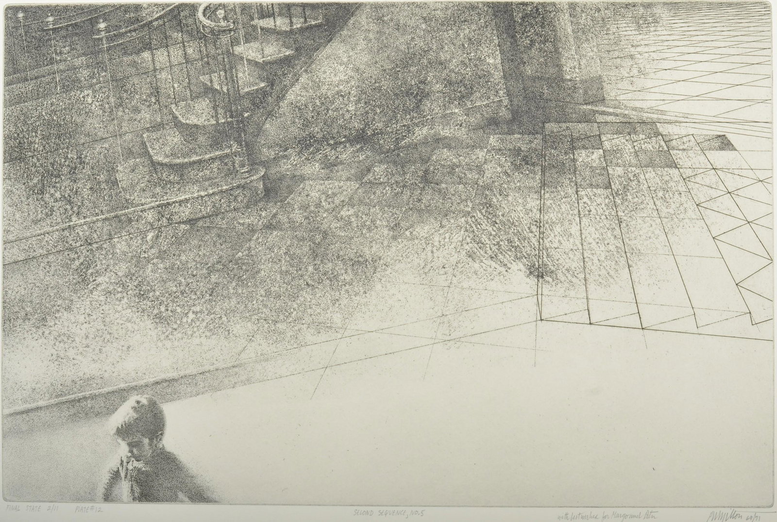 Peter Milton Etching "Second Sequence" (1 of 3)