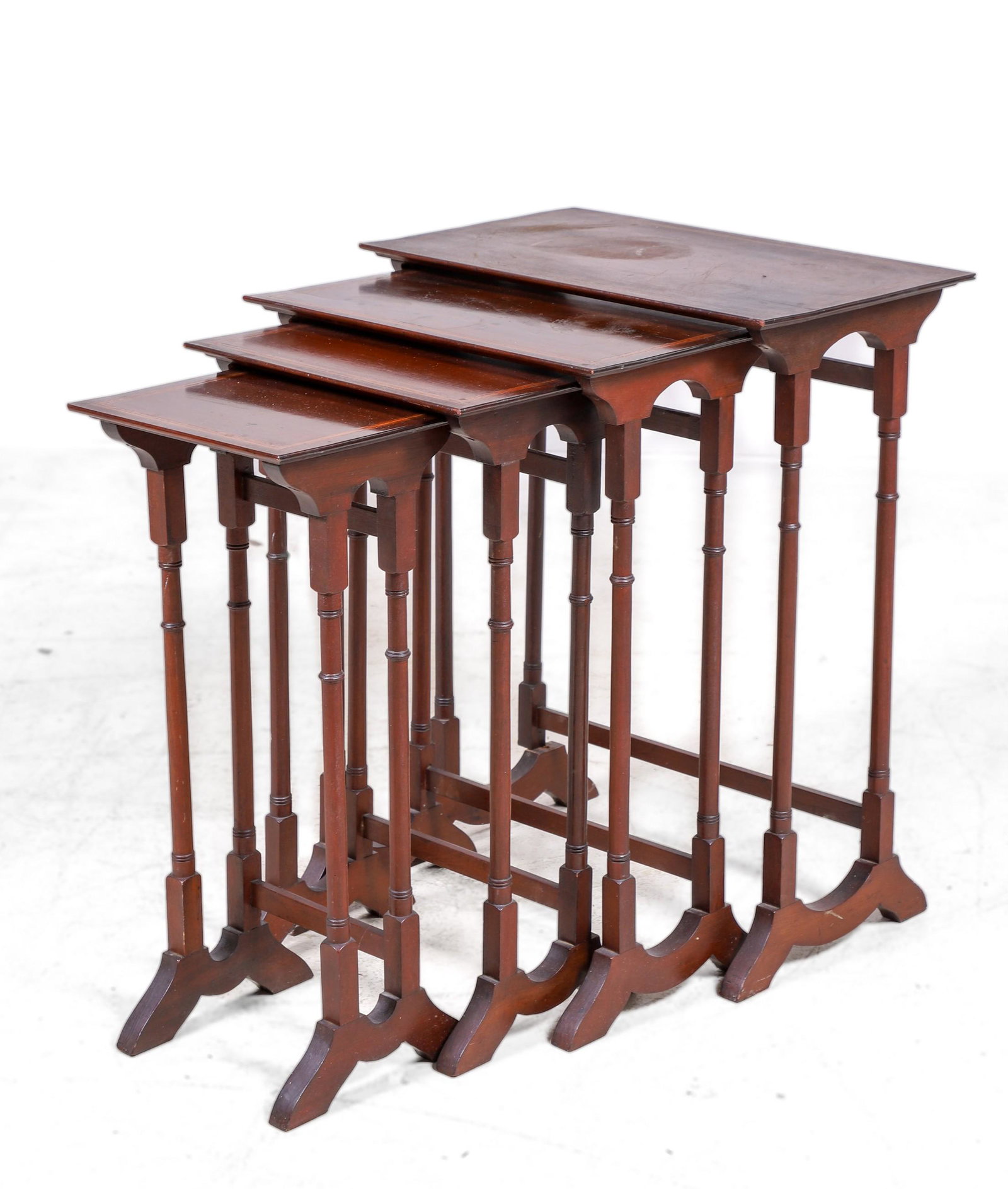 Regency Style mahogany nesting tables (1 of 4)