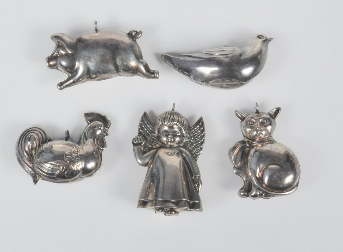 (5) Sterling Figural Ornaments (1 of 7)