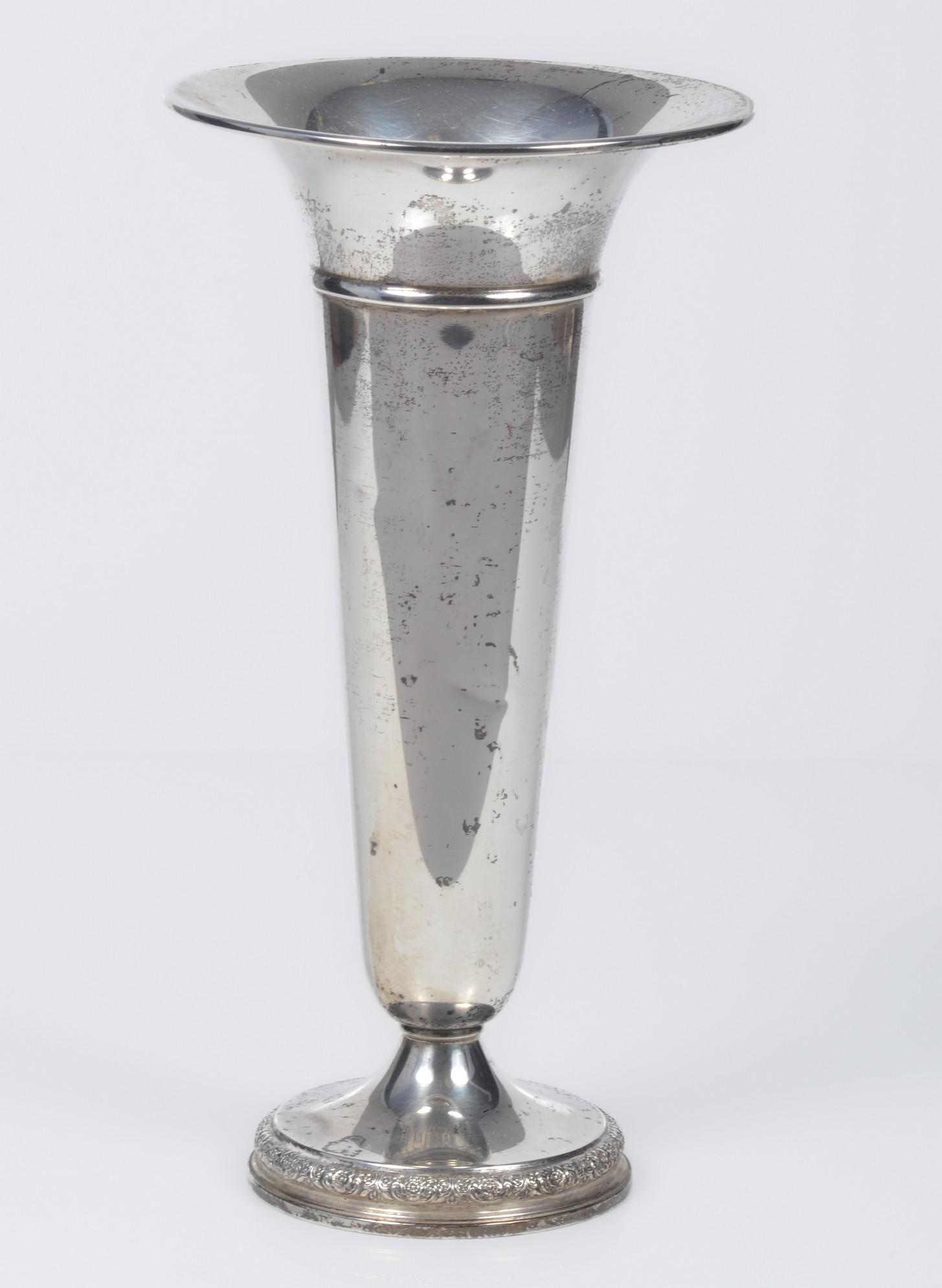 Sterling Weighted Trumpet Vase (1 of 2)