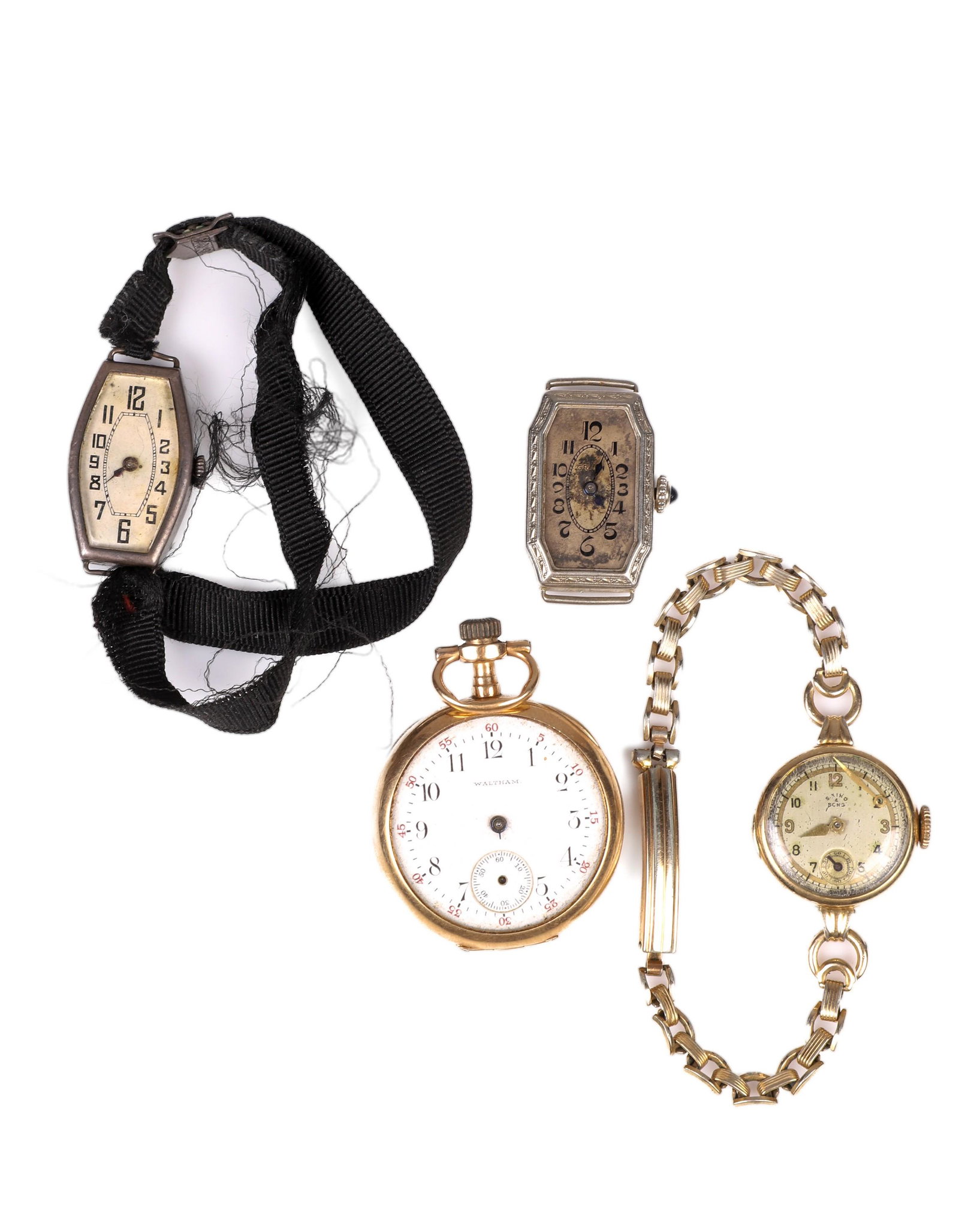 (4) Art Deco Ladies Watches and 14K Pocket Watch (1 of 2)