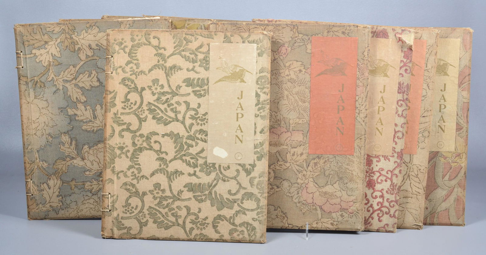A partial set of 9 oversized 1897 books about Japan (1 of 5)