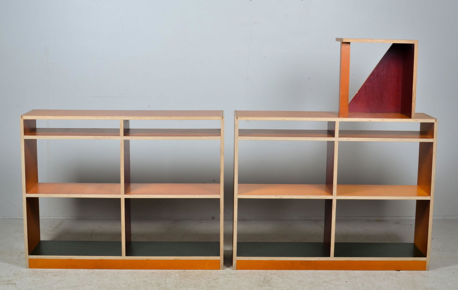 Pair Deco style open shelves (1 of 3)