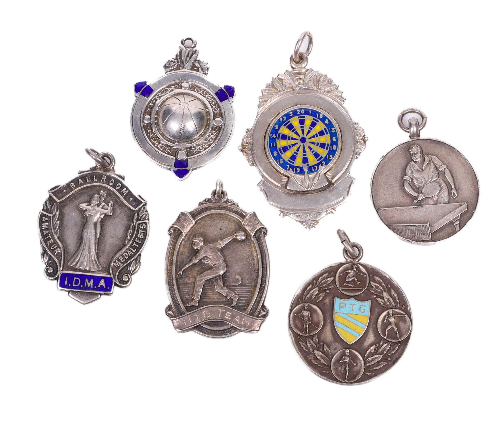 (6) Sterling Trophy Medals (1 of 2)