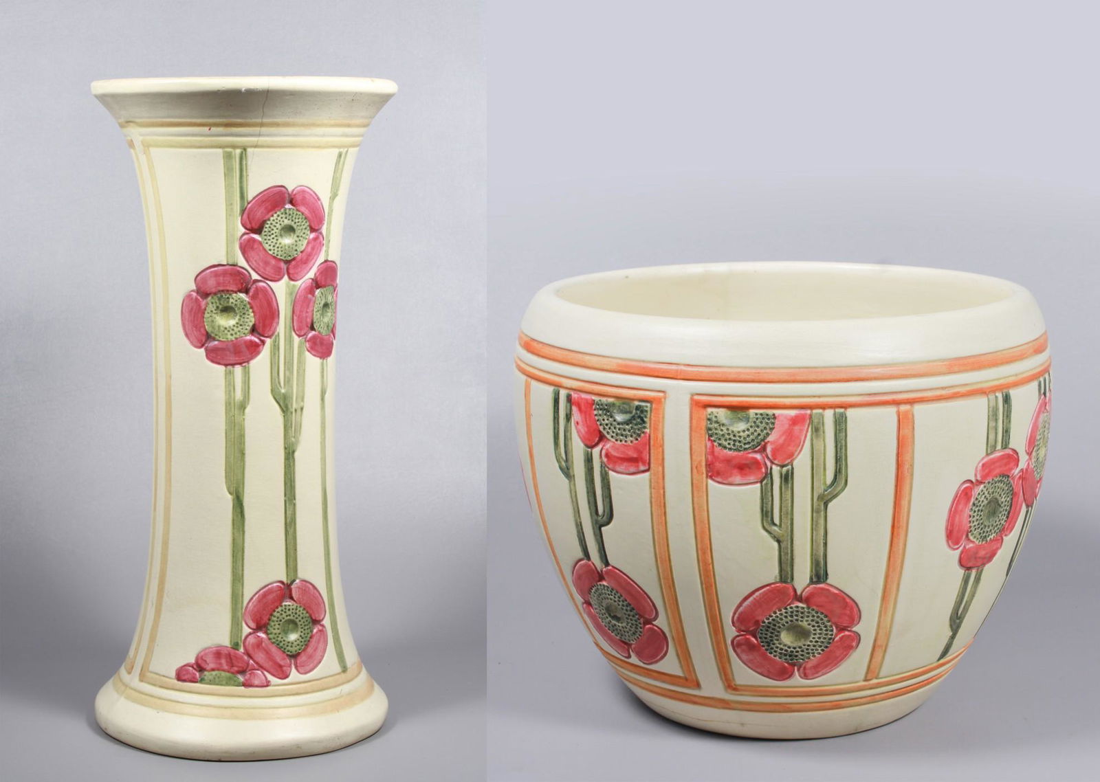 Weller pottery Flemish Jardiniere and stand (1 of 4)