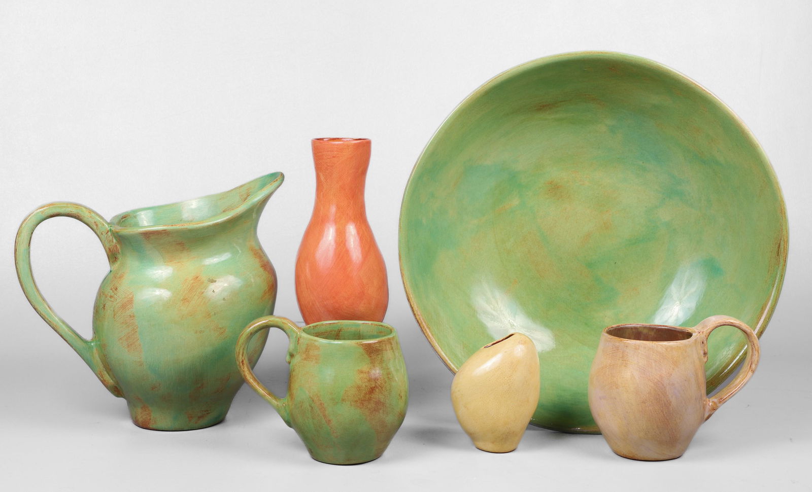 (6) Pc ARS Studio Pottery Grouping (1 of 4)