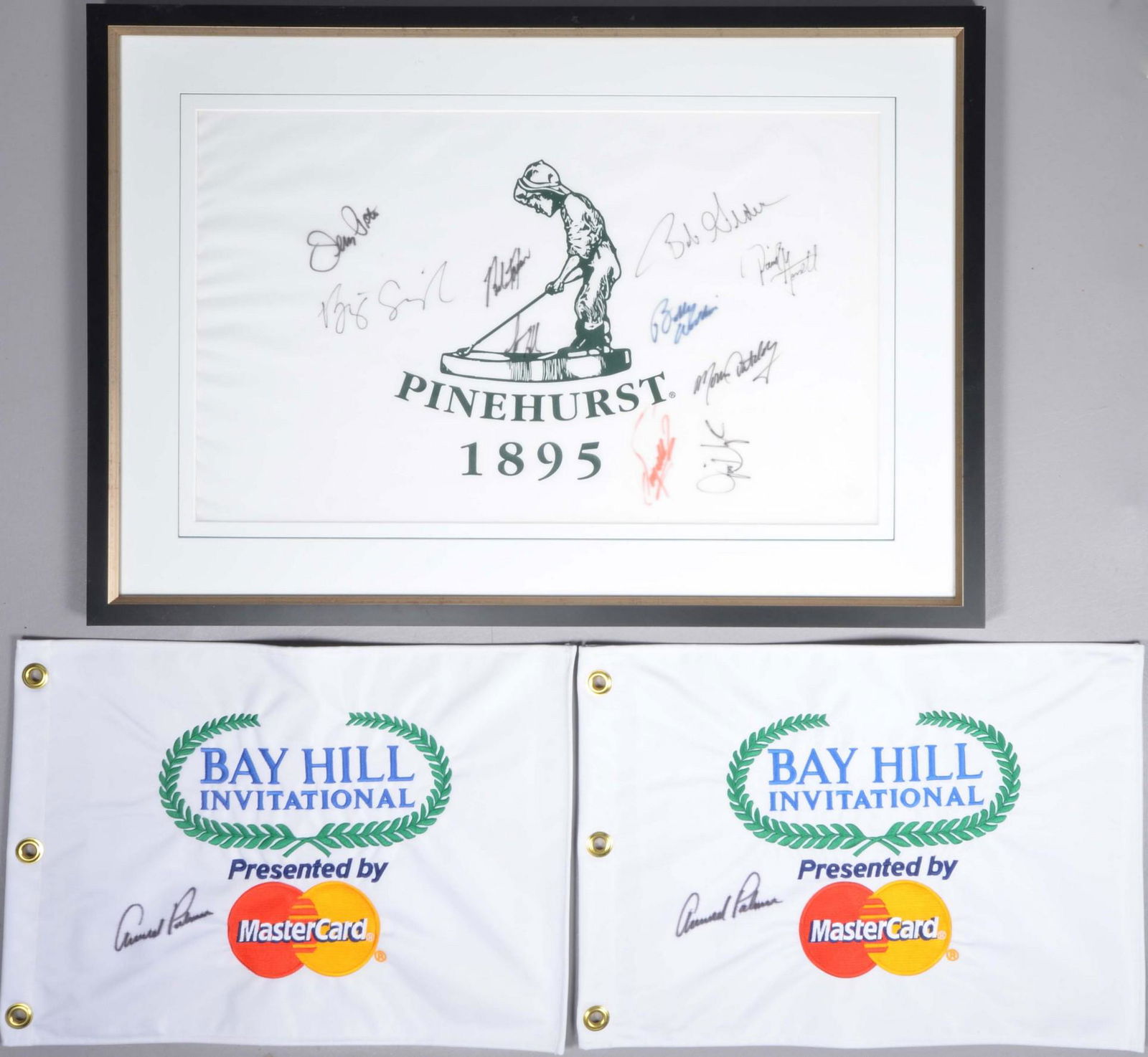 (3) Signed Golf Pin Flags (1 of 6)