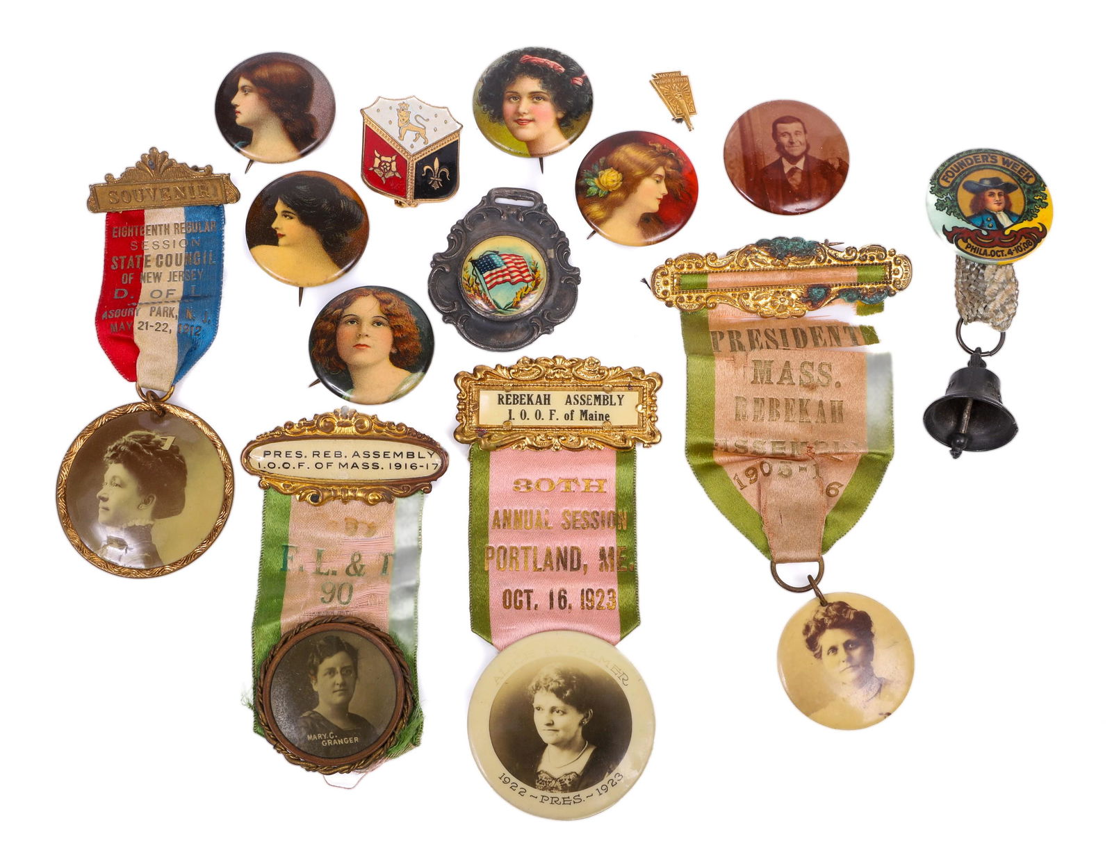 Early 19th C Fraternal Pins and Buttons (1 of 5)