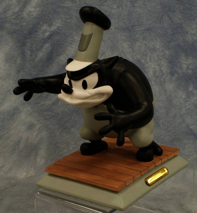 Signed limited ed. figurine, Peg-leg Pete, 12" tall: Signed limited ed. figurine, Peg-leg Pete, 12" tall, with original box
