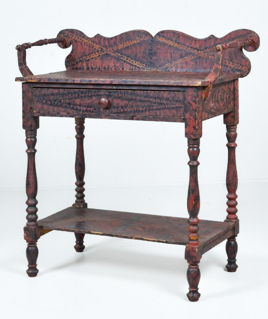 Painted Sheraton New England Washstand, 19th c (1 of 16)
