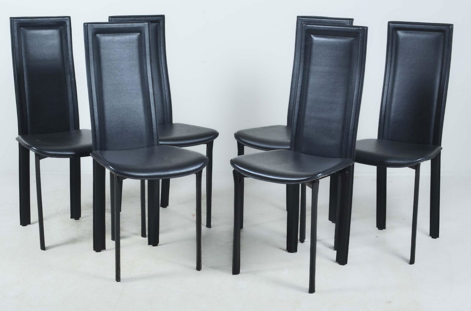(6) Italian Modern leather dining chairs (1 of 3)