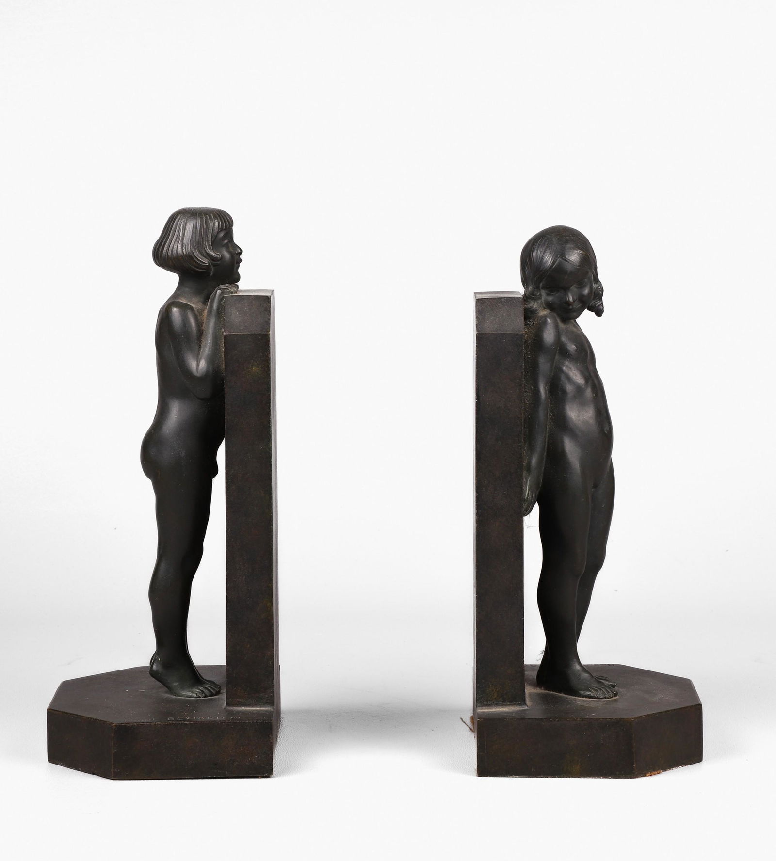 Raoul Benard Bronze Bookends (1 of 5)