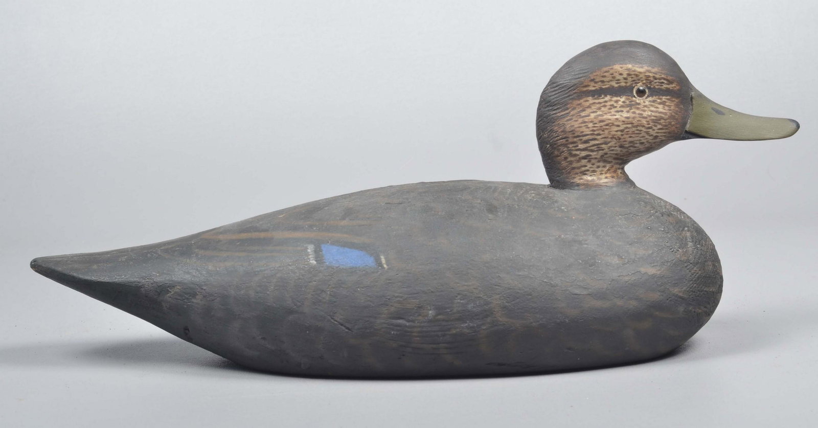 Elmer Crowell Black Duck Decoy, impressed stamp (1 of 6)