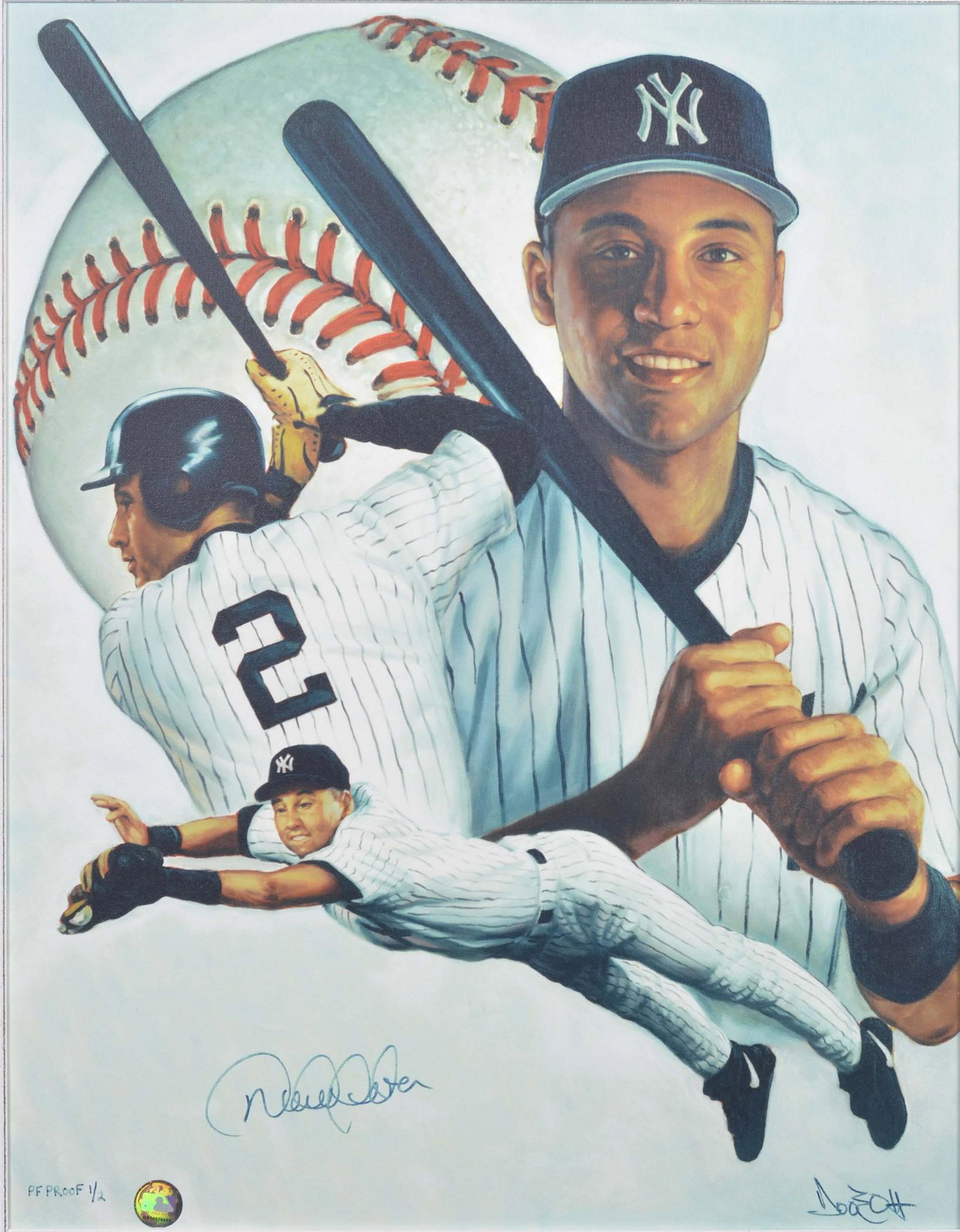 Derek Jeter Signed Canvas Print (1 of 6)