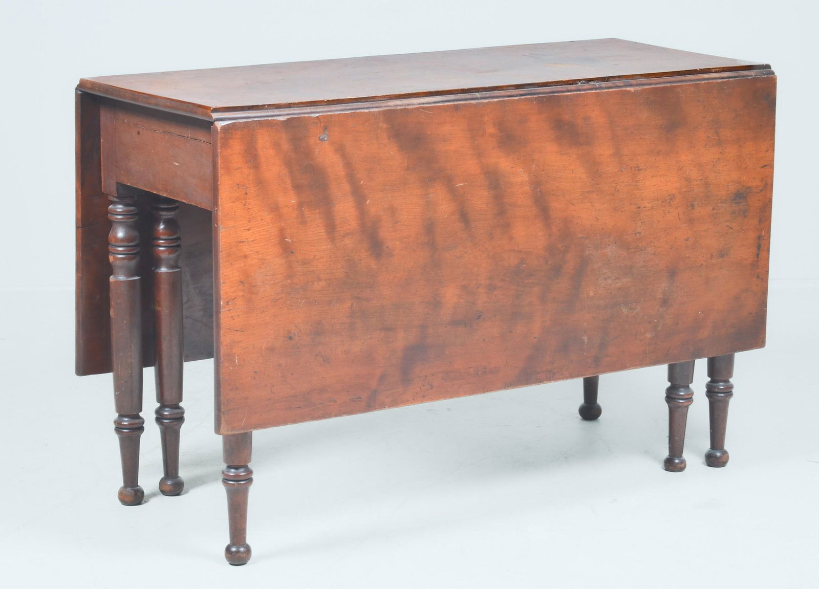 Figured Cherry Sheraton Drop Leaf Table, 19th c (1 of 7)