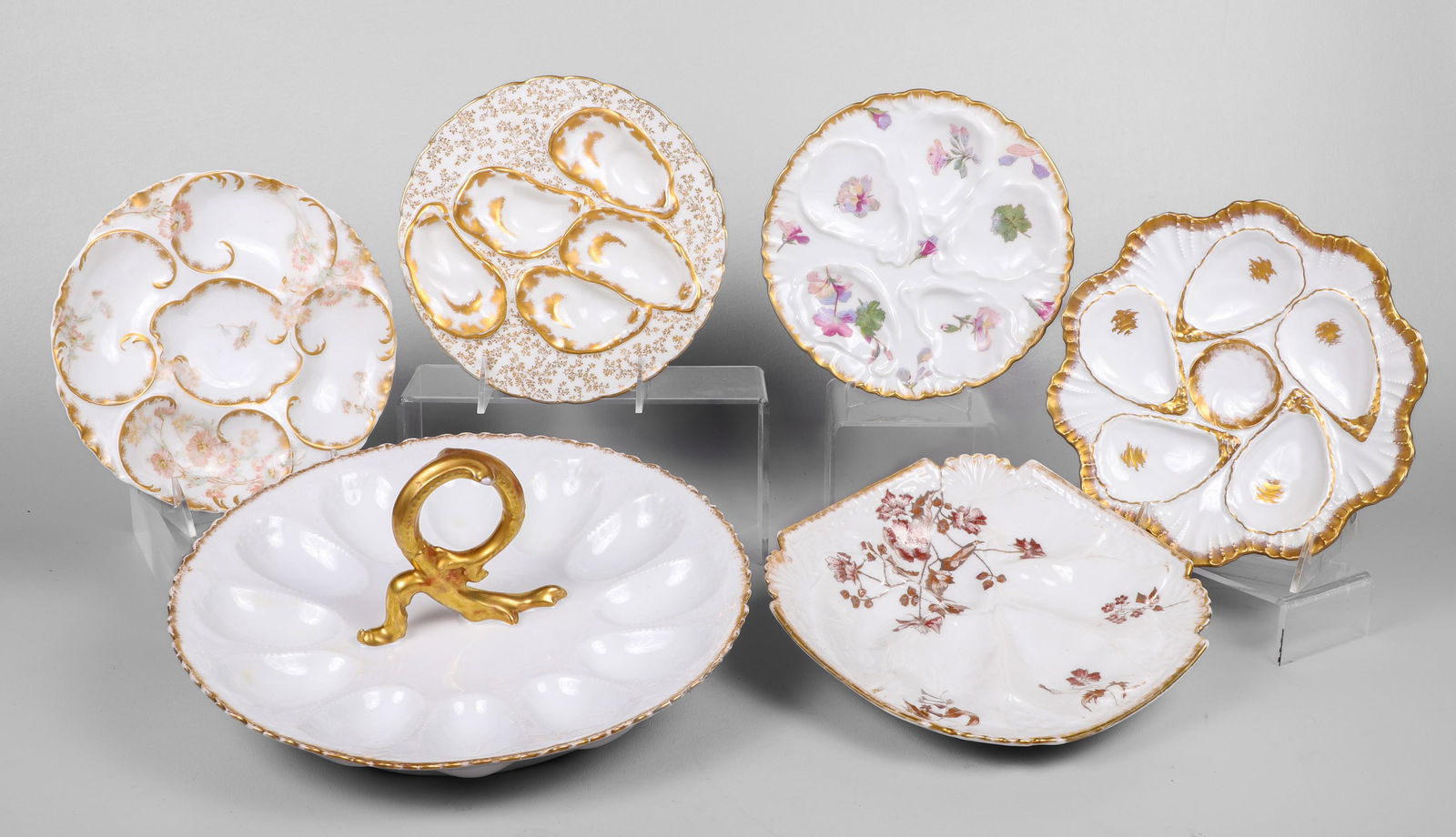 (6) Oyster Plates and Serving Dish (1 of 8)