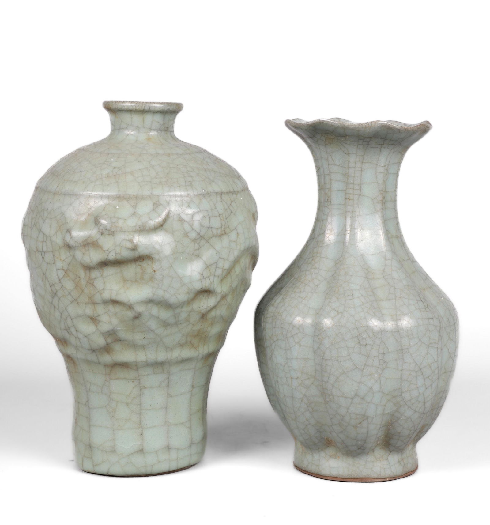 (2) Chinese Ge-ware Celadon Vases (1 of 3)