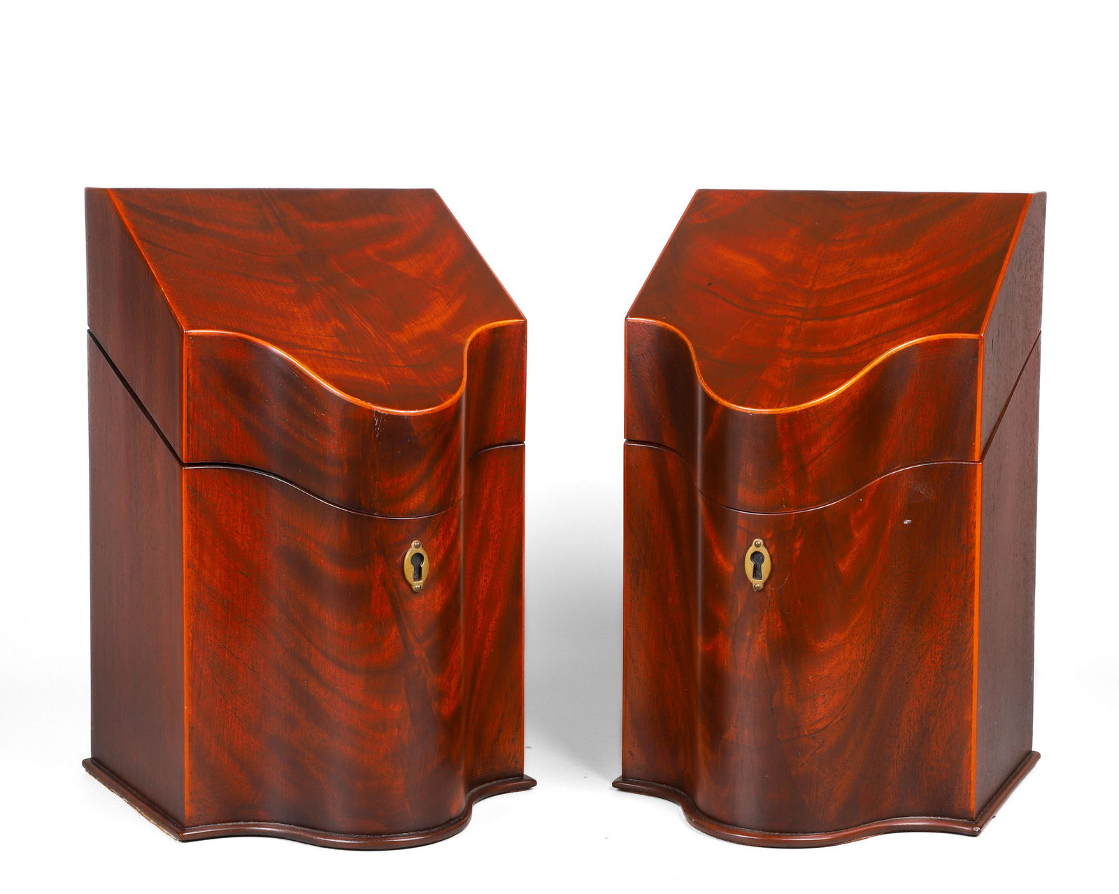 Pair 18th C Style Stuart Kingston Knife Boxes (1 of 5)