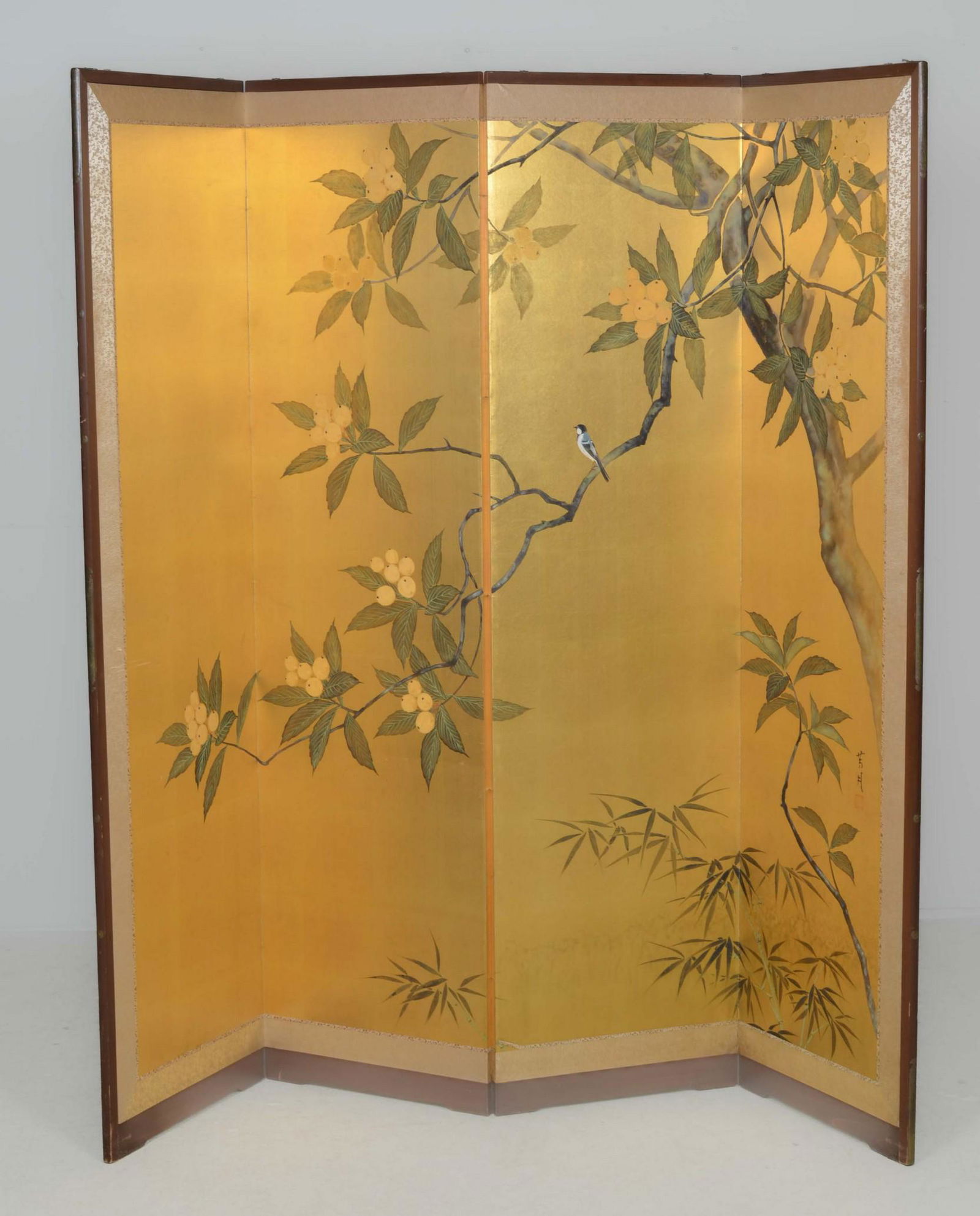 Asian style 4-panel screen (1 of 9)