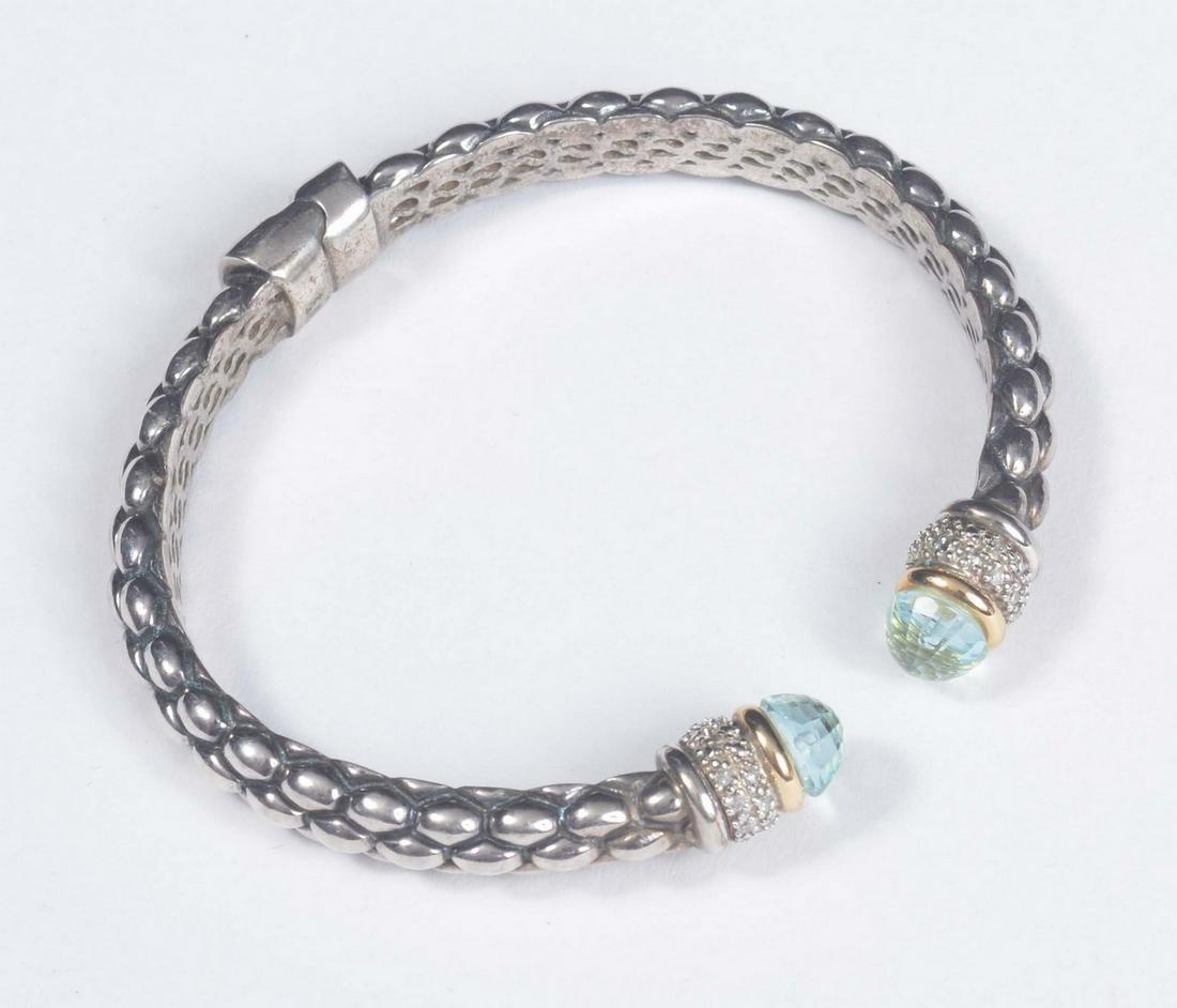 Sterling Silver and 14K Gemstone Bracelet (1 of 2)
