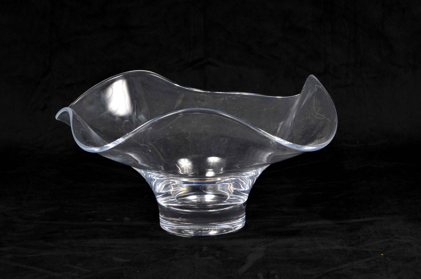 Simon Pearce Crystal Chelsea Center Bowl (1 of 2)