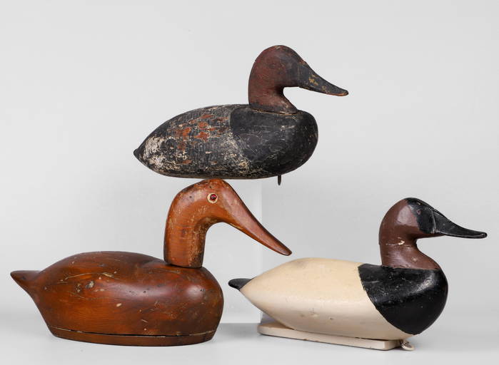 (3) Carved Wood Duck Decoys (5762) on Mar 08, 2022 William Bunch Auctions & Appraisals in PA