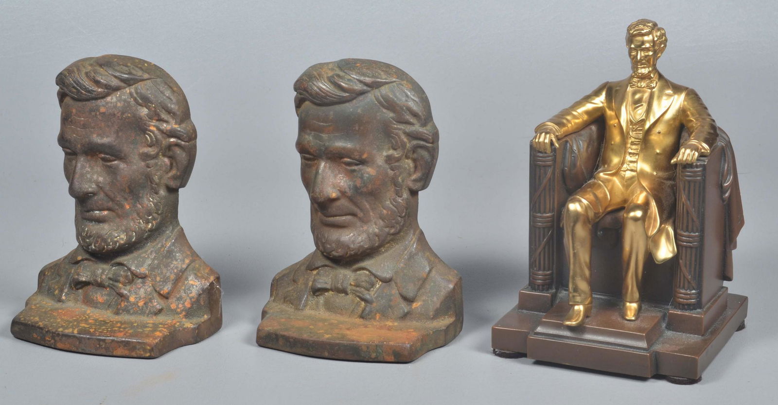 (3) Abraham Lincoln Bookends and Single (1 of 5)