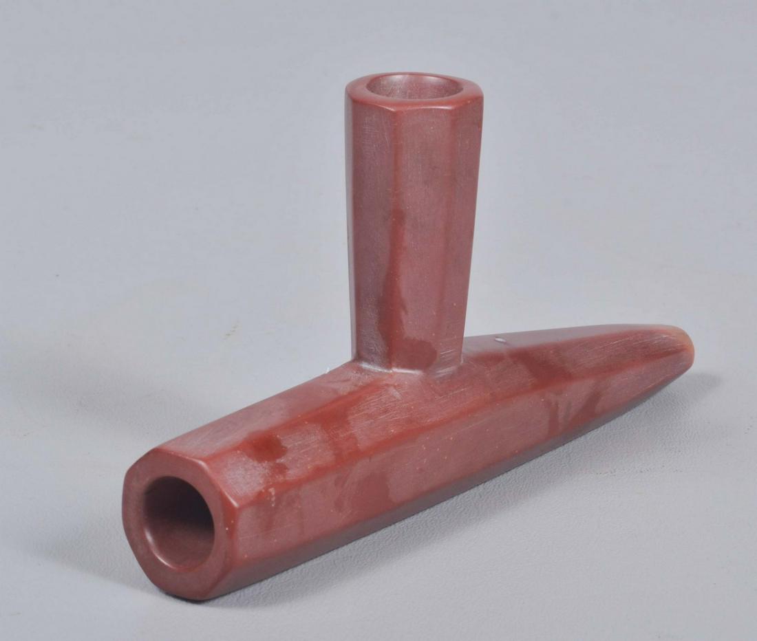 Native American Catlinite Pipe Bowl (1 of 1)