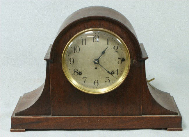 Seth Thomas Sonora chime clock No 57 mantle clock,: Seth Thomas Sonora chime clock No 57 mantle clock, working condition, 11 3/4" tall, old dry finish, scratching to dial