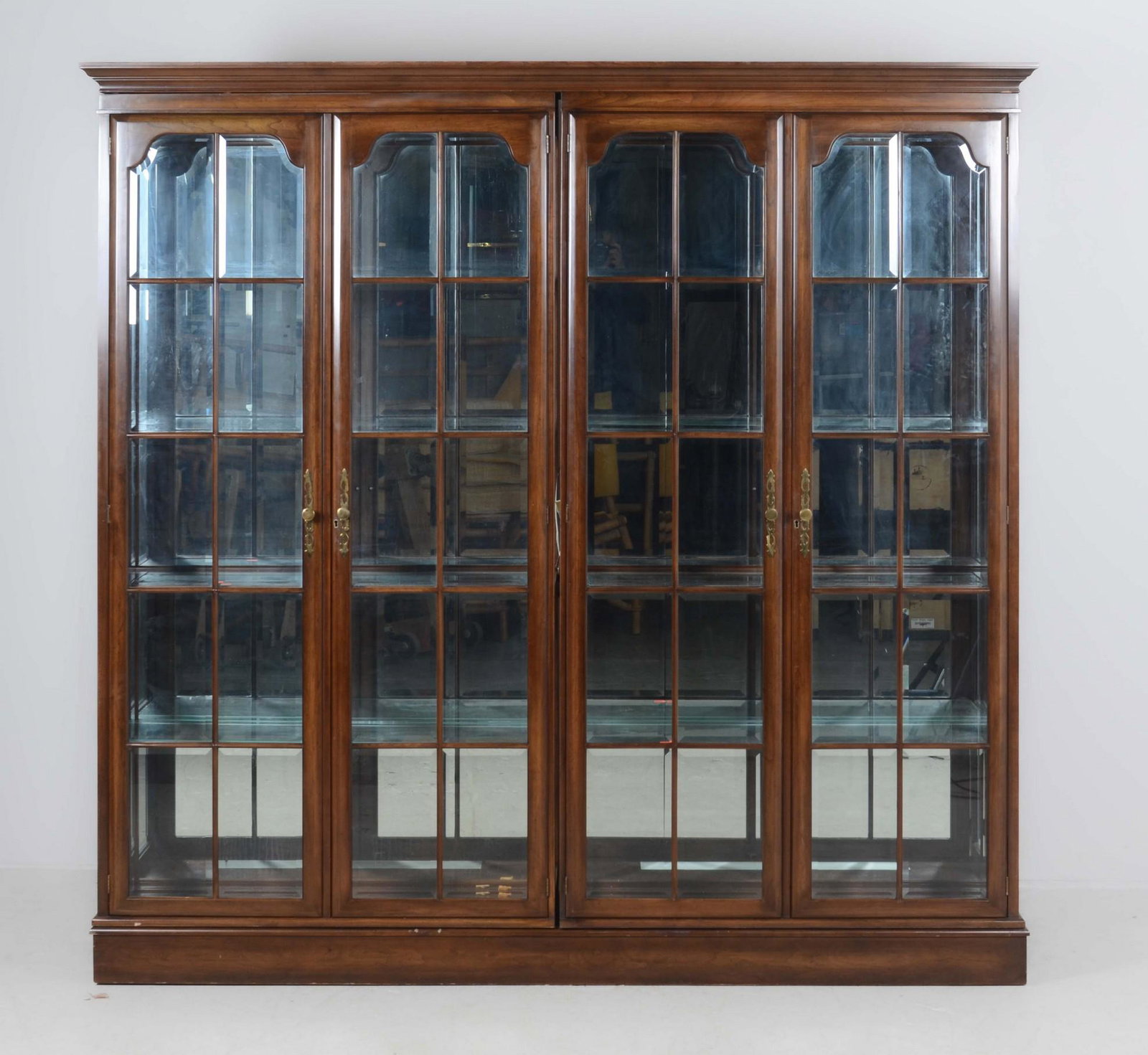 Meridith Classics walnut finished (4) pc display wall unit (1 of 4)