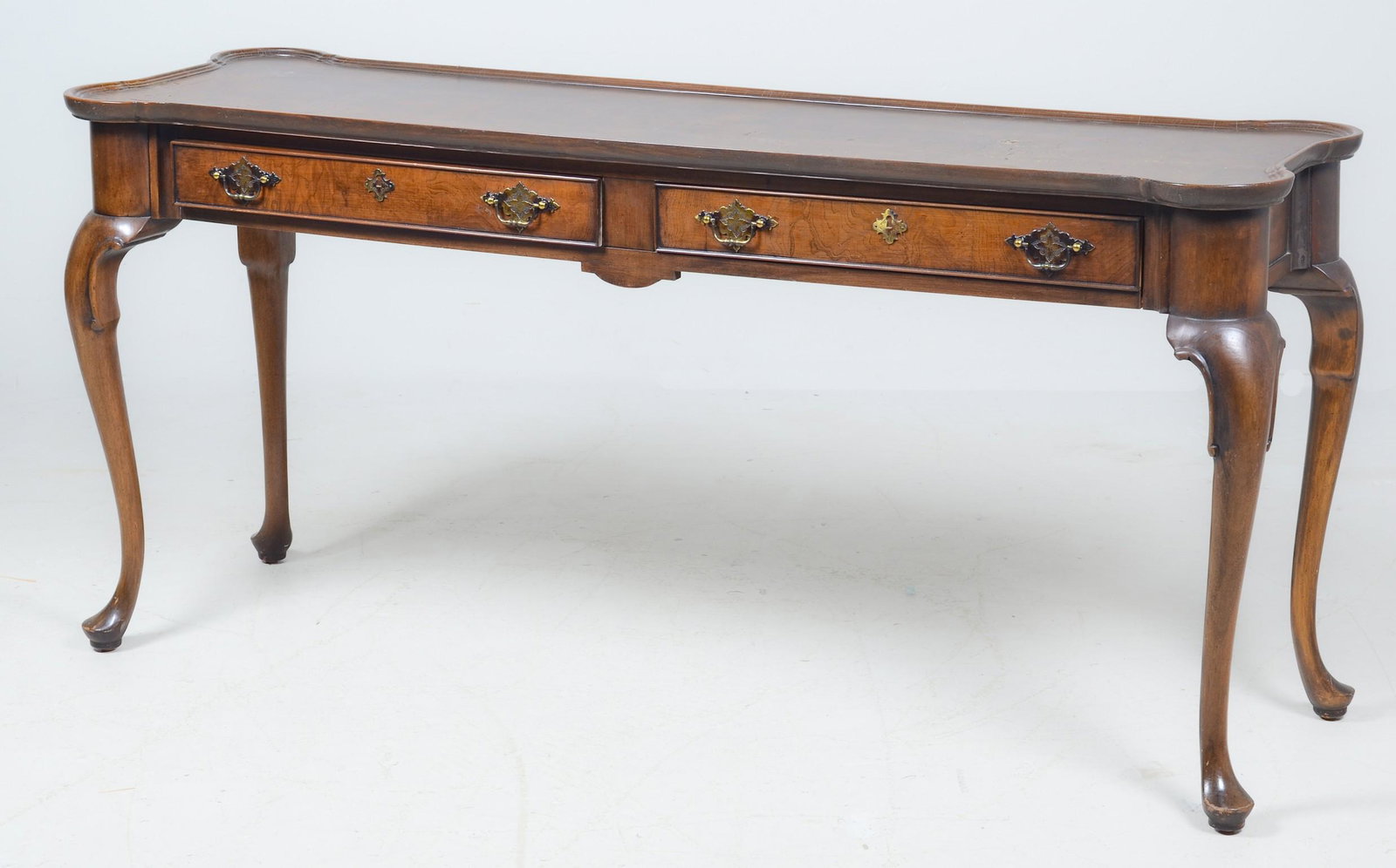 A George II style elm veneered console table (1 of 6)