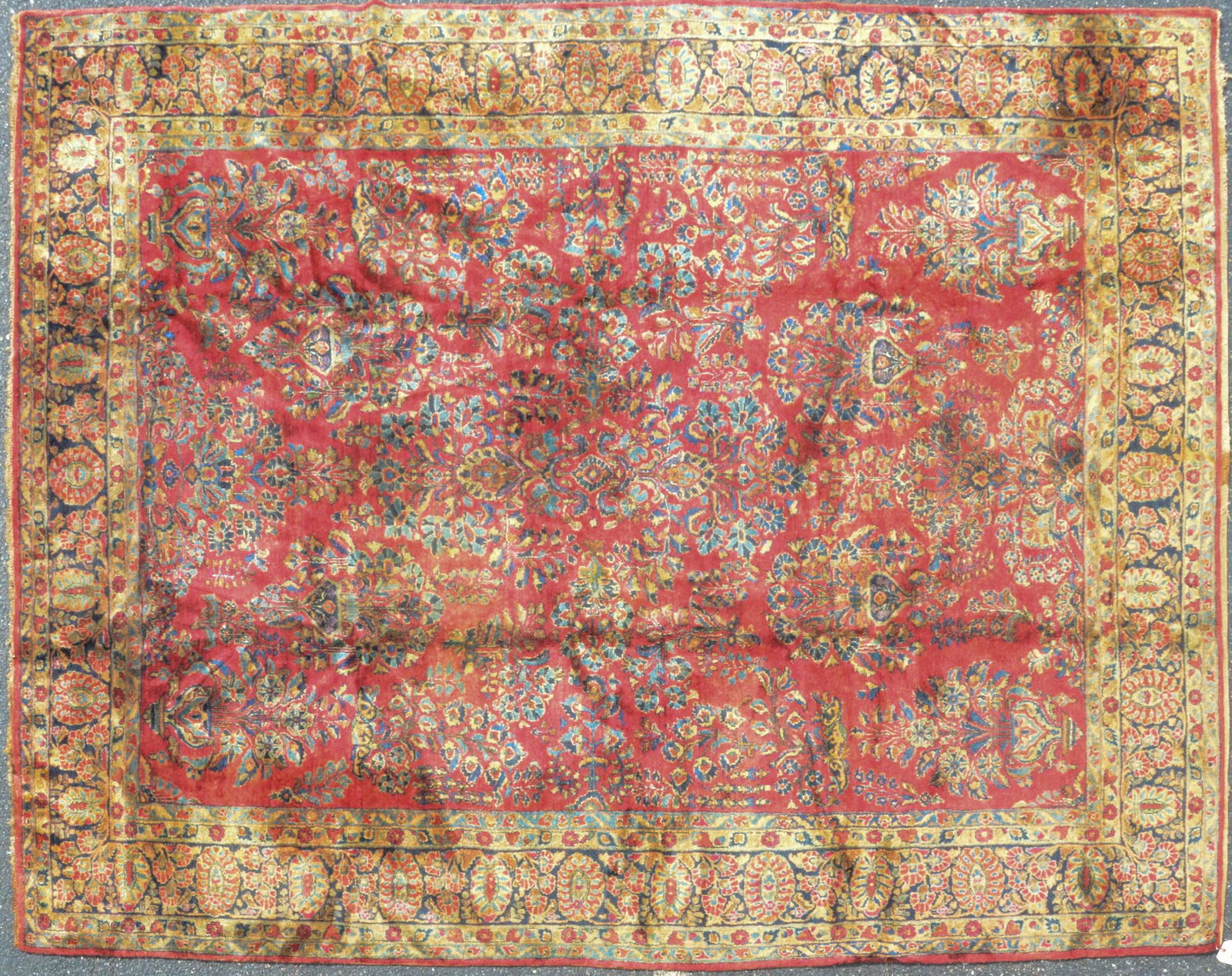 8'10" x 11'2" Antique Persian Mohjeran Sarouk Rug (1 of 12)