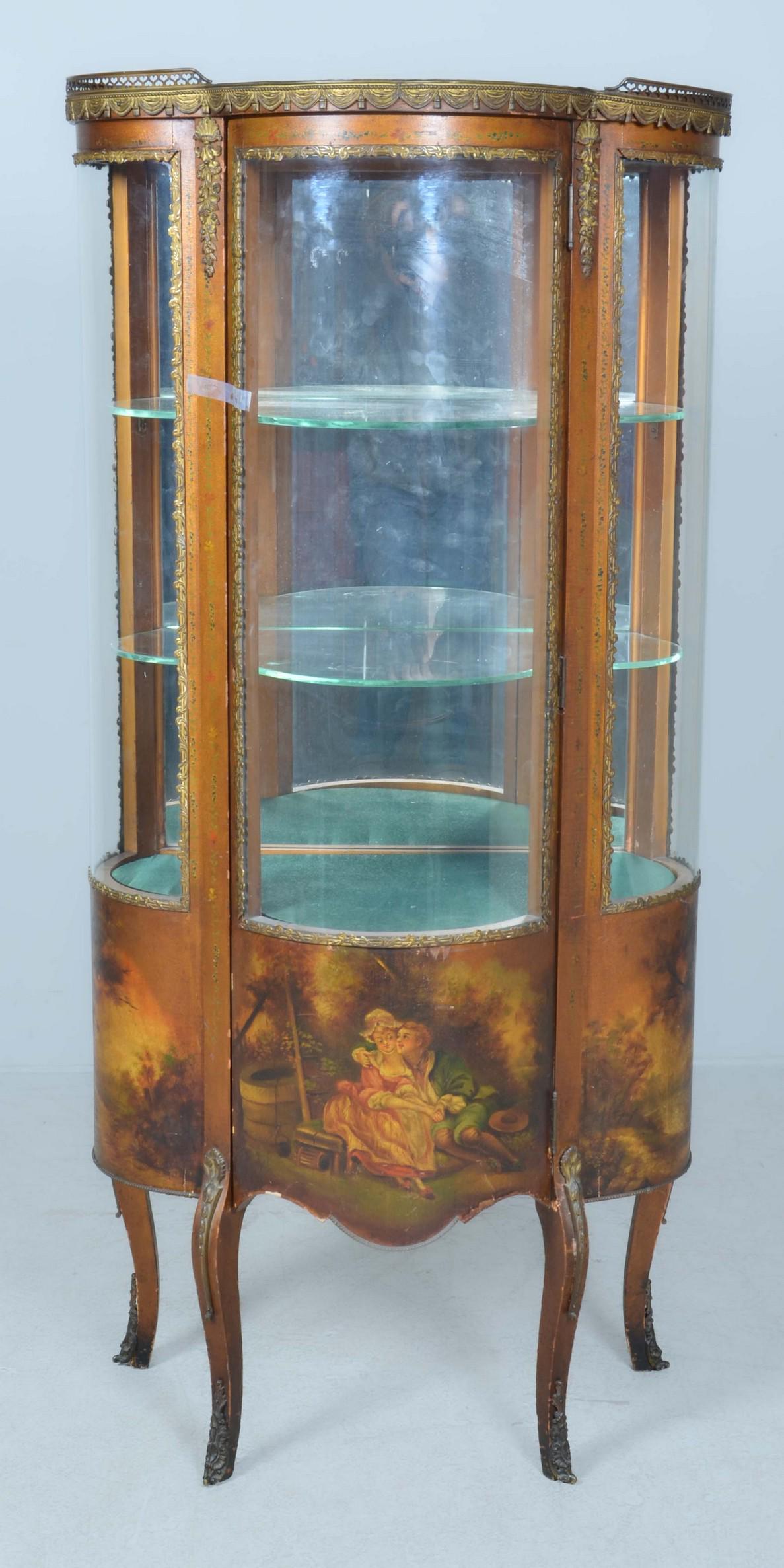 Louis XV/XVI Transitional style Vernis Martin vitrine (1 of 7)