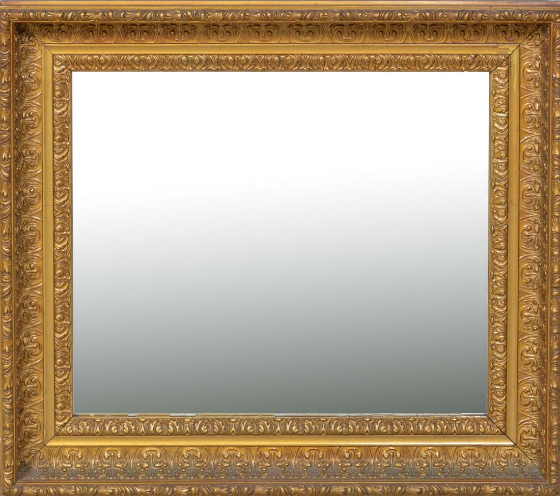 Neoclassical style carved gilt wood and gesso mirror (1 of 4)