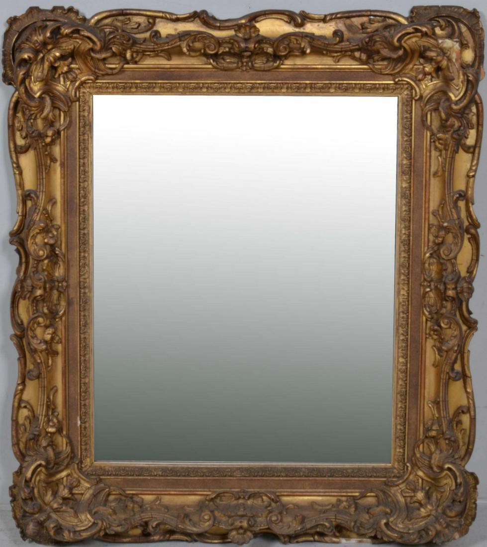 A Rococo style carved gilt wood and gesso mirror (1 of 5)
