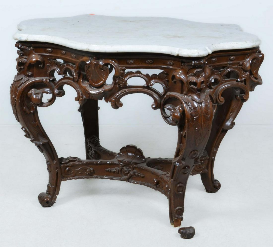 Louis XV style painted composition center table (1 of 6)