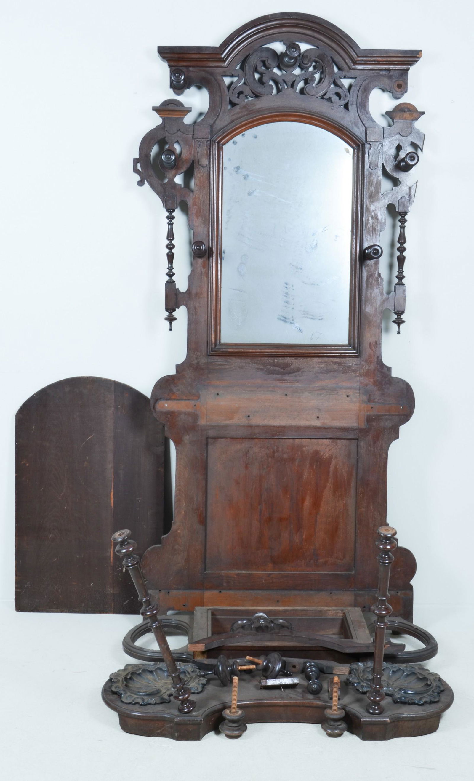 A Renaissance Revival carved mahogany hall stand (1 of 6)