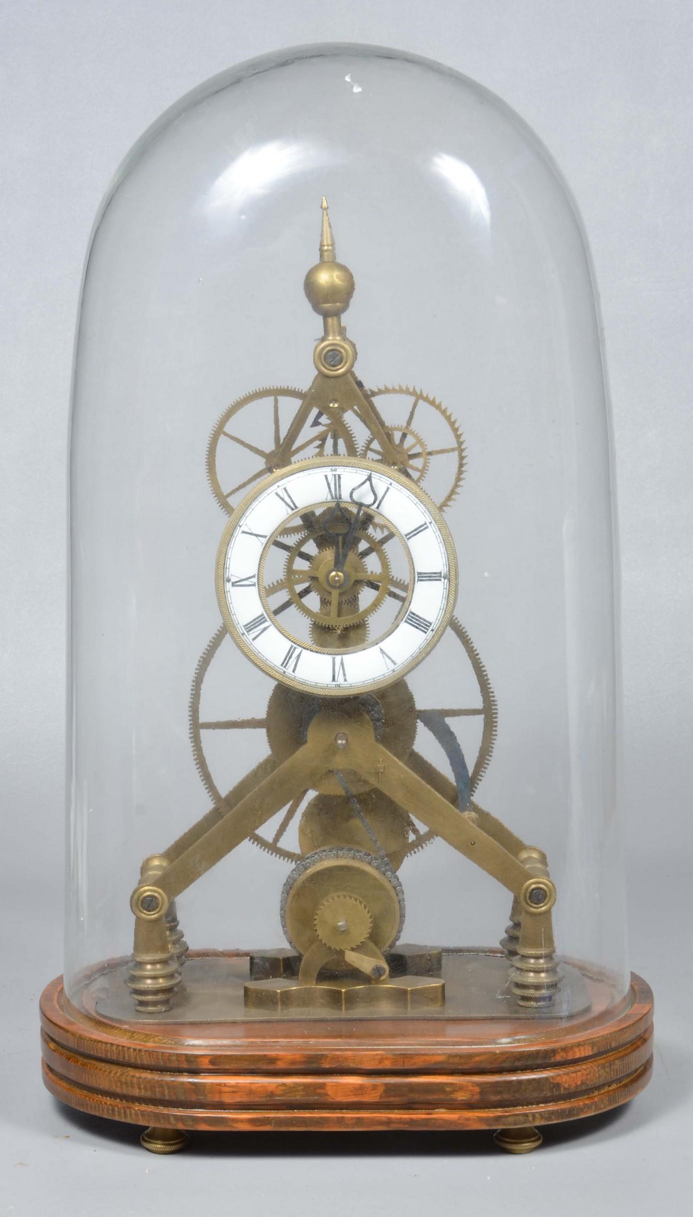 Great Wheel Skeleton Clock with Dome (1 of 6)