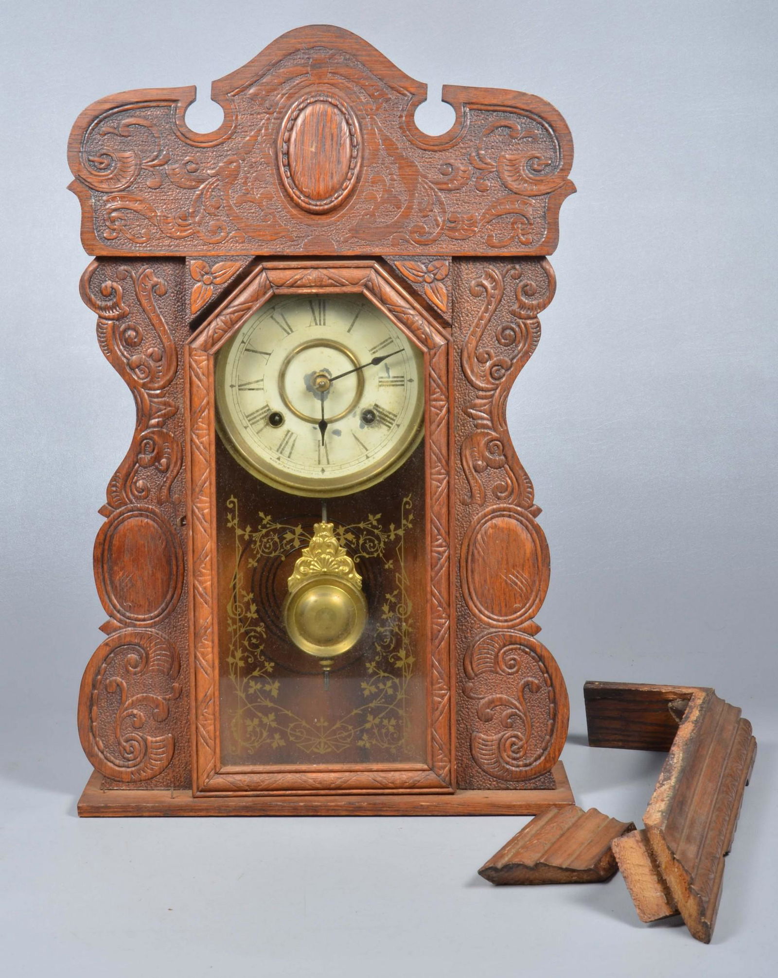 New Haven Oak Gingerbread Clock (1 of 6)