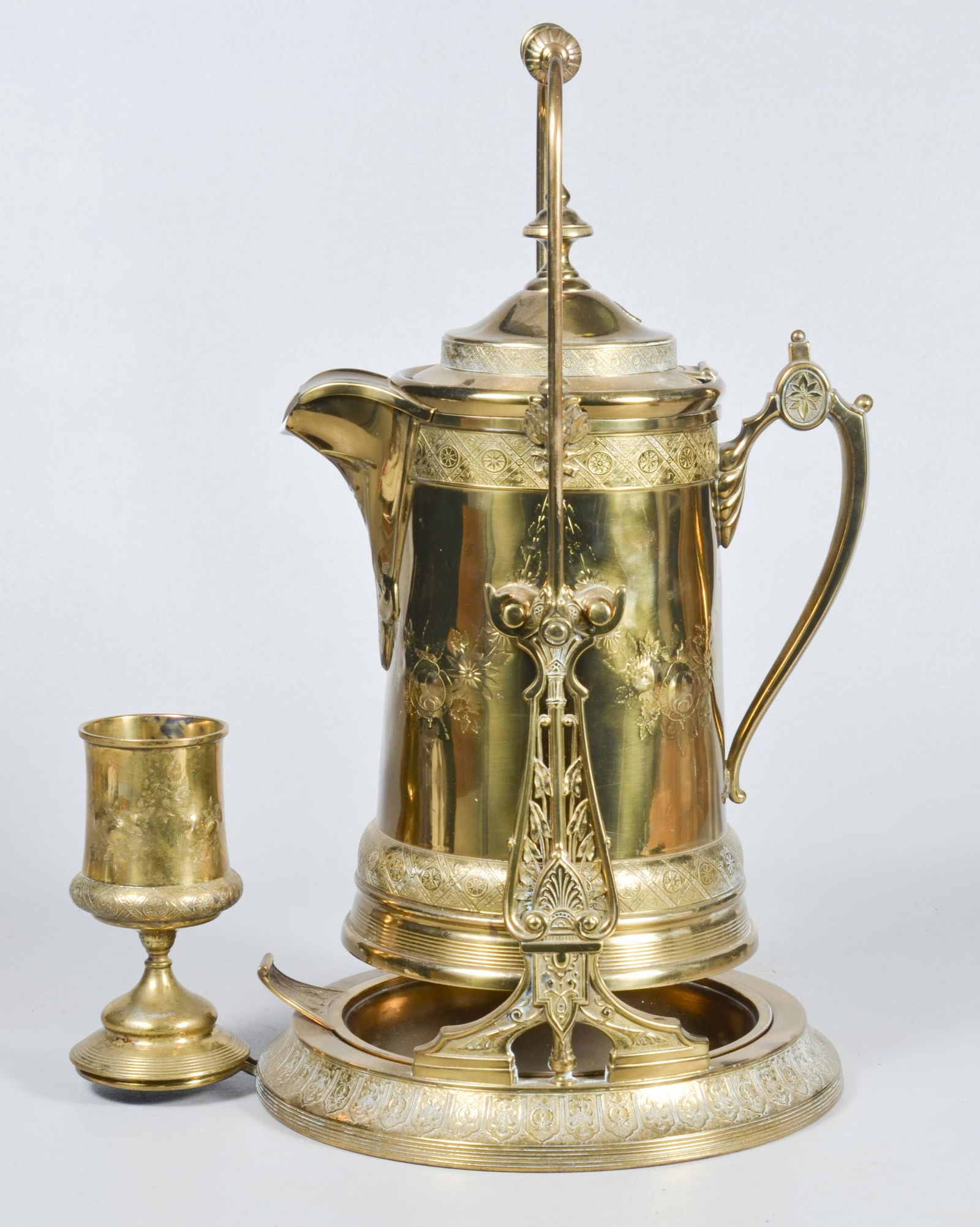 19th C Silverplate Reed and Barton Tilt Stand Pitcher (1 of 3)