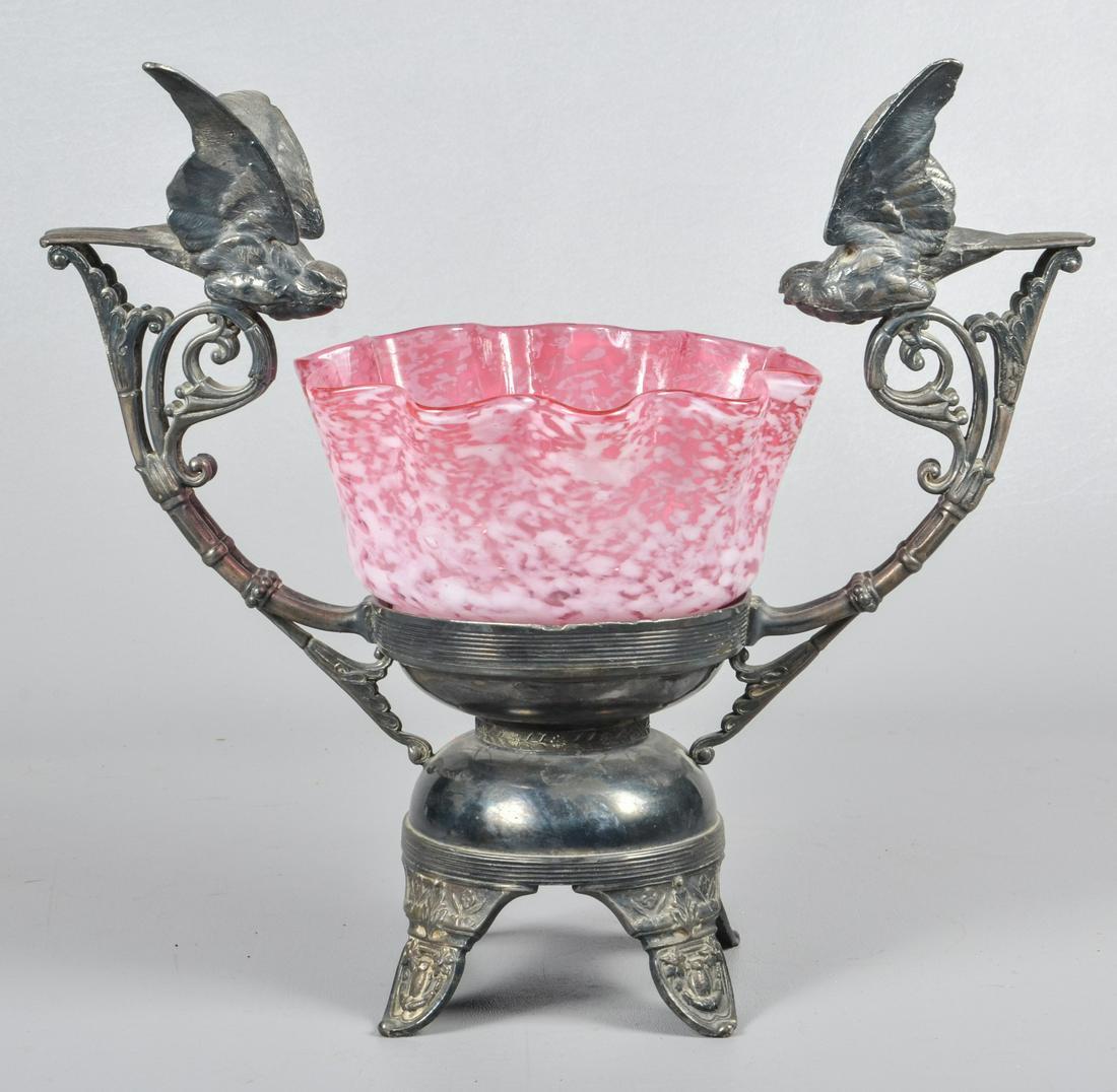 Sparrow Side Silver Plate Bridal Basket (1 of 3)