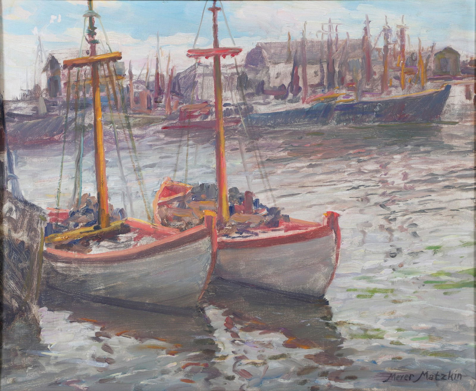 Meyer Matzkin Harbor Scene Painting (1 of 4)