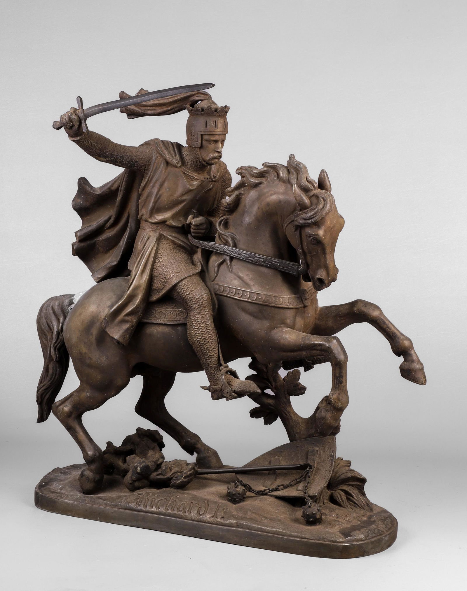 Spelter White Metal Sculpture of Richard I (1 of 4)